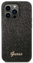 iphone 14 pro max dekliuka - Guess "PC/ TPU Glitter Flakes Metal Logo Case iPhone 14 Pro Max" Black - 2 nuotrauka
