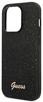 iphone 14 pro max dekliuka - Guess "PC/ TPU Glitter Flakes Metal Logo Case iPhone 14 Pro Max" Black - 6 nuotrauka