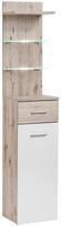 spintos led apsvietimas - ASM Gustavo I Wardrobe With Pillow Wellington Oak/Gloss White - 2 nuotrauka