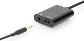usb c 3.2 gen 2 10gbps laidas - DIGITUS USB Type-C To Type-C + 3.5mm Stereo Adapter - 4 nuotrauka