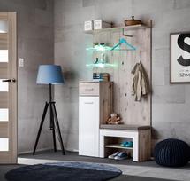 ASM Gustavo I Wardrobe Wellington Oak/Gloss White