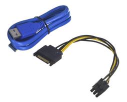 6pin sata - QOLTEC 55501 Qoltec Riser PCi-E 1x - 16x - 2 nuotrauka