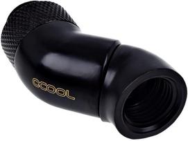 Alphacool Eiszapfen Adapter Outer To Inner Thread Double 45° Black