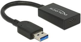 usb type c female to usb a female - Delock Adapter USB 3.1 Type-A Male to Type-C Female 0.15m - 1 nuotrauka