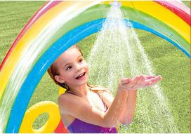 vandens zaidimai - Intex Rainbow Ring Play Center 57453NP - 4 nuotrauka