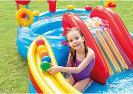 vandens zaidimai - Intex Rainbow Ring Play Center 57453NP - 5 nuotrauka