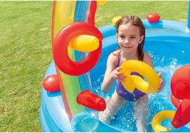 vandens zaidimai - Intex Rainbow Ring Play Center 57453NP - 7 nuotrauka