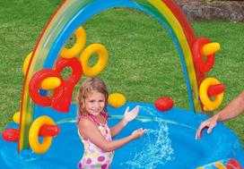vandens zaidimai - Intex Rainbow Ring Play Center 57453NP - 8 nuotrauka