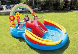 vandens zaidimai - Intex Rainbow Ring Play Center 57453NP - 11 nuotrauka