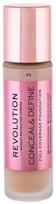 Makeup Revolution Conceal & Define makiažo pagrindas 23 ml. - F3
