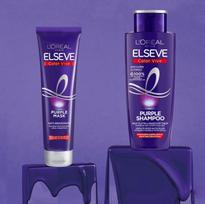 color mask - L'Oréal Elseve Color-Vive Purple Mask kaukė šviesiems plaukams - 150 ml. - 2 nuotrauka