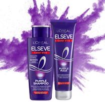 color mask - L'Oréal Elseve Color-Vive Purple Mask kaukė šviesiems plaukams - 150 ml. - 3 nuotrauka