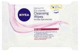 Nivea Gentle Cleansing Wipes 3in1 25vnt Drėgnos servetėlės