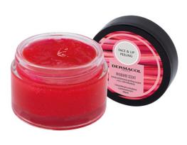 veido prausiklis 50ml - Dermacol Face & Lip Peeling Rhubarb Scent 50g Pilingas - 2 nuotrauka