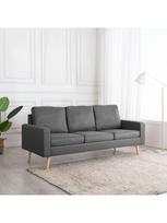 Sofa VLX 3-Seater 288713, šviesiai pilka, 76 x 184 x 82.5 cm