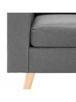 triviete sof - Sofa VLX 3-Seater 288713, šviesiai pilka, 76 x 184 x 82.5 cm - 6 nuotrauka