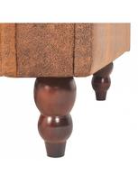 sofa 196 - Sofa-lova VLX Faux Suede Leather 245584, ruda, 196 x 85 x 82 cm - 8 nuotrauka