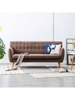 triviete sof - Sofa VLX 3-Seater Fabric 247126, ruda, 70 x 172 x 82 cm - 1 nuotrauka