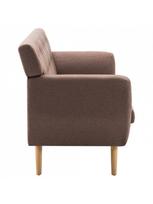triviete sof - Sofa VLX 3-Seater Fabric 247126, ruda, 70 x 172 x 82 cm - 4 nuotrauka