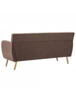 triviete sof - Sofa VLX 3-Seater Fabric 247126, ruda, 70 x 172 x 82 cm - 5 nuotrauka