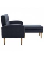 sofos l formas - Kampinė sofa VLX L-Shaped 246996, tamsiai pilka, 136 x 186 x 79 cm - 4 nuotrauka