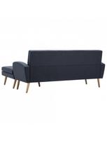 sofos l formas - Kampinė sofa VLX L-Shaped 246996, tamsiai pilka, 136 x 186 x 79 cm - 5 nuotrauka