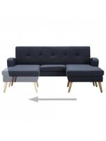 sofos l formas - Kampinė sofa VLX L-Shaped 246996, tamsiai pilka, 136 x 186 x 79 cm - 6 nuotrauka