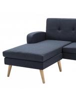sofos l formas - Kampinė sofa VLX L-Shaped 246996, tamsiai pilka, 136 x 186 x 79 cm - 7 nuotrauka