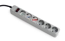 buitinis elektros ilgintuvas - PROTECTOR POWER SURGE 1.8M/6OUTL SPG6-B-6C GEMBIRD - 5 nuotrauka