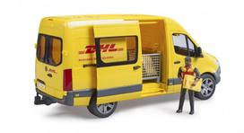 zaisliniai autobusai - Bruder - MB Sprinter DHL with driver (BR2671) - 4 nuotrauka