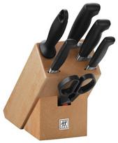 zwilling knife set - ZWILLING Knife block, natural Wood, 7 pcs. - 1 nuotrauka