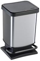 Šiukšlių dėžė su pedalu Rotho Paso, 20L, juodos (carbon) sp.