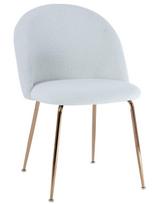Valgomojo kėdė Home4you Beetle 10396, aukso/balta