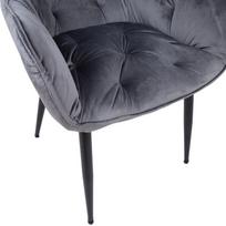 valgomojo kede kresliukas - Valgomojo kėdė Home4you Brita 10309, juoda/pilka - 4 nuotrauka