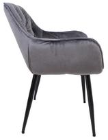 valgomojo kede kresliukas - Valgomojo kėdė Home4you Brita 10309, juoda/pilka - 5 nuotrauka