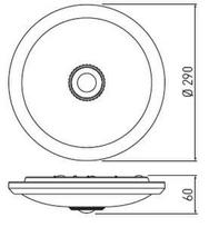 judesio daviklei -  GTV ITALIA, 16 W, 1200 lm, 4000 K, IP20, su judesio davikliu, Ø29 cm - 2 nuotrauka