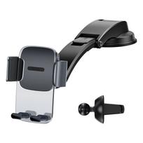 baseus telefono laikiklis - Automobilinis laikiklis 4.7-6.7" ekranų telefonams, juodas - 1 nuotrauka