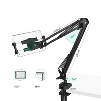 p14 - Ugreen LP142 Universal Holder with Folding Long Arm Black - 6 nuotrauka