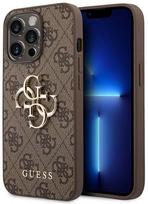 iphone 14 pro max dekliuka - Guess "GUHCP14X4GMGBR PU 4G Metal Logo Case iPhone 14 Pro Max" Brown - 1 nuotrauka