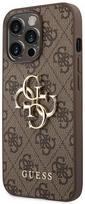 iphone 14 pro max dekliuka - Guess "GUHCP14X4GMGBR PU 4G Metal Logo Case iPhone 14 Pro Max" Brown - 2 nuotrauka