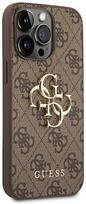 iphone 14 pro max dekliuka - Guess "GUHCP14X4GMGBR PU 4G Metal Logo Case iPhone 14 Pro Max" Brown - 4 nuotrauka