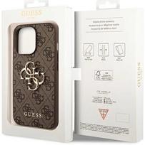 iphone 14 pro max dekliuka - Guess "GUHCP14X4GMGBR PU 4G Metal Logo Case iPhone 14 Pro Max" Brown - 8 nuotrauka
