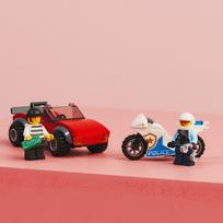 lego motociklas - LEGO City Policijos motociklo ir automobilio gaudynės 60392 - 9 nuotrauka
