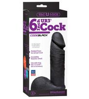 Varpos imitatorius Doc Johnson Realistic UR3 Cock 8", juodas