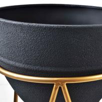 auksti vazonai - Stovas vazonams Mondex Swen HTOP6021, metalas, Ø 360 mm, aukso - 3 nuotrauka