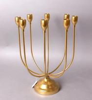 metalines zvakides - Žvakidė Mondex Cedric Gold HTOP3509, metalas, 320 mm, aukso - 3 nuotrauka