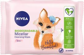 NIVEA 3in1 Care Micellar Skin Breathe veido valymo servetėlės - 25 vnt.