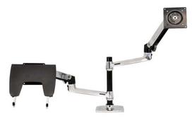 ergotron lx - Ergotron LX Series Dual Stacking Arm - 18.1 kg - 61 cm (24") - 75 x 75 mm - 100 x 100 mm Silver - 1 nuotrauka