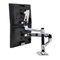 ergotron lx - Ergotron LX Series Dual Stacking Arm - 18.1 kg - 61 cm (24") - 75 x 75 mm - 100 x 100 mm Silver - 3 nuotrauka