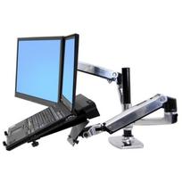 ergotron lx - Ergotron LX Series Dual Stacking Arm - 18.1 kg - 61 cm (24") - 75 x 75 mm - 100 x 100 mm Silver - 4 nuotrauka